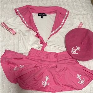 Pink Sailor Costume Set- Dolls kill